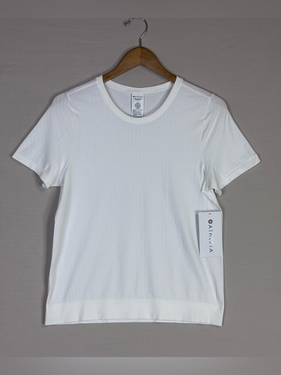 Athleta Tops - Athleta Seamless Performance Tee White NWT Breathable Athletic Top M